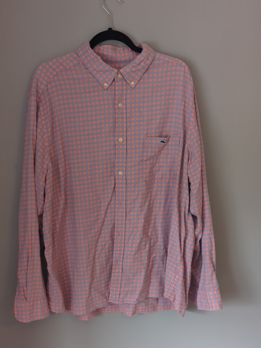 Vineyard Vines Men's Classic Fit Tucker Shirt - Pink & Blue Check
